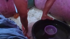 My Stepmom Always Films Herself in the Shower to Show off Her Big Firm