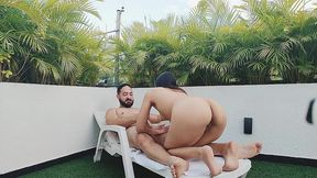 follando al aire libre con mi hermanastro!!