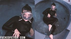 Underwater voluptuous latina first time oval diving glasses