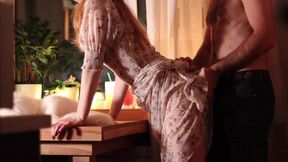 Passionate romantic anal fuck. Real loud female orgasm