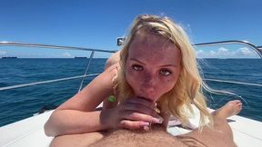 youn hot teen dixie lynn gives dee-throat and tight pussy to original milf hunter on boat