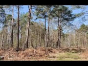 Caught naked in the forest by a jogger
