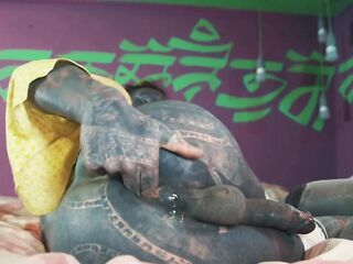 cosplay TS - anal solo play - tattooed ladyboy use dildos in her arsehole