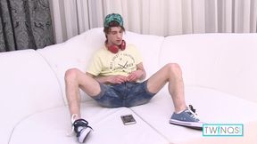 Slim Man Charles N Polishes His Large Rocket So Rock Hard!