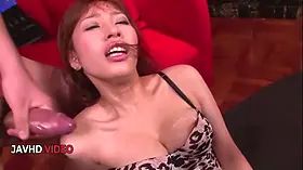 Tiara Ayases Passionate JAV Show Through Fishnets Arousing Drive