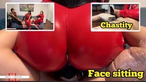 Three goddesses doing face sitting and tease & denial (MP4 HD 1080p)