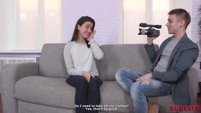 Hot brunette's film casting turned into a hardcore session