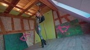 Poledance katzz aka Anuskatzz high heels pole practice dance tattoo girl