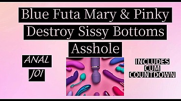 Blue Futa Mary and Pinky Destroy Sissy Bottoms Asshole