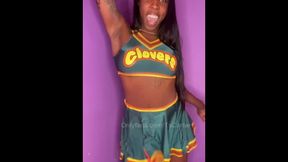 Supah-fabulous Trans cheerleader has something big under her mini-mini-skirt