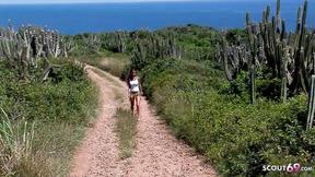 ”Beach Anal Fuck For Skinny Teen Nessa Devil In Mmf Threesome”