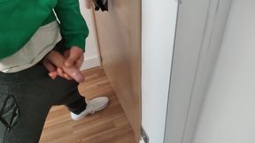 Masturb His Huge and Juicy Cock in Front of the Mirror