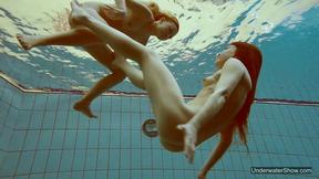 ”Bombshell juicy teens chicks swimming naked”