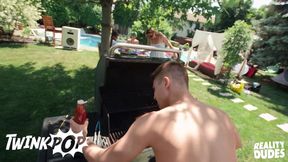 TWINKPOP - Benjamin Blue Sucks Off His Stepdad Markus Kage After Drizzling Mustard On His Hard Cock