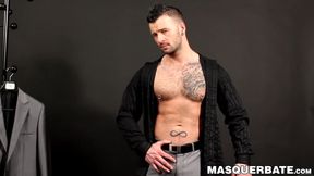 Inked and pierced athlete cums after being deepthroated