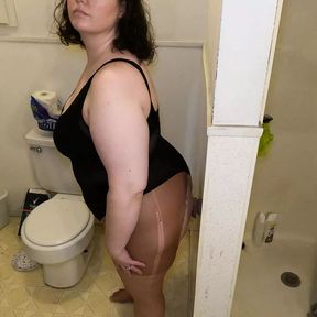 Taracarider Takes Dildo on Wall in Ass in Bathroom.