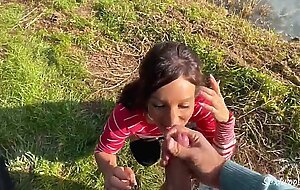 Little slut on show gets fucked on the side of the road - Facial - amateur SEXTWOO