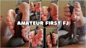 BBW With Size 13 Meaty Feet Gives Me An Amateur Reverse Footjob