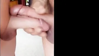 Two Twinks Masturbate and Cum on Each Other