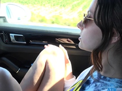 Tera amateur brunette girl public posing