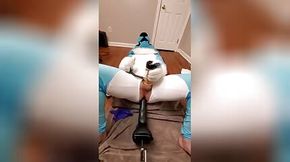 Murrsuiter on a fuck machine getting milked