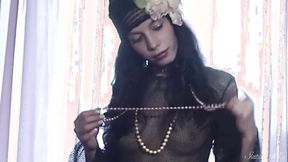 ”19 yo Nymph Anoushka Models Her See-Through Vintage Outfit!”