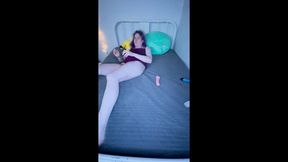 tgirl plays with her own clone a willy