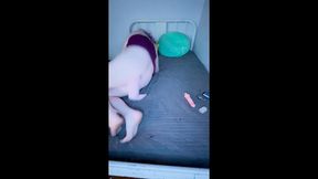 tgirl plays with her own clone a willy