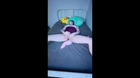 tgirl plays with her own clone a willy