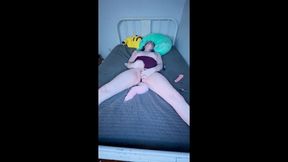 tgirl plays with her own clone a willy