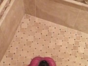 Teen Chastity  Locked and Wet in the Shower