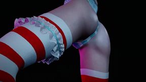 Red head girl with pigtails dancing : 3D Hentai