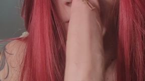 I puff my nostrils by inserting the dildo into my nostrils with a mini spectator included