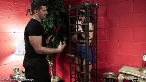 ”Bound MILF lady whipped & screwed”