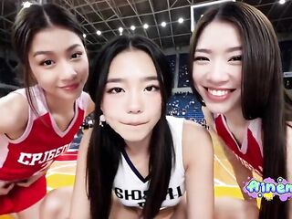 This Got Without Control! The Cheerleaders Were Screwed Like Bitches Until They Were Leaking Juicy [AI-generated]