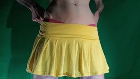 Yellow Miniskirt with Yellow Shorts
