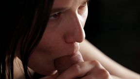 Emma Ester closeup blowjob