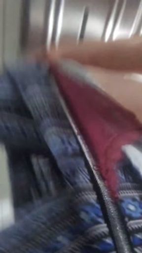 Nerdy Chick Pees in Public Restroom!