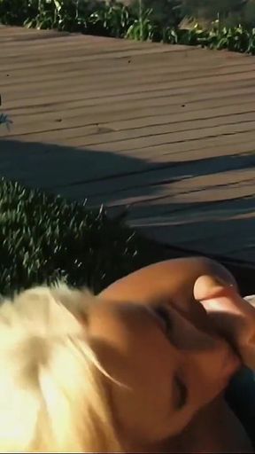 Tory Lane and Lichelle Marie Take Turns Sucking and Titty-fucking Van Damage Outdoors