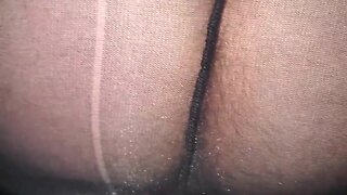 Amateur twink crossdresser femboy fucks tight asshole with massive dildo