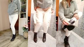 white jeans desperation piss