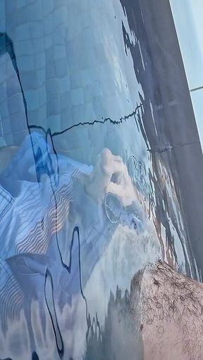 Stroking My Cock in the Pool