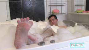Cute Brunette Xander H Enjoys Stroking And Milking His Cock!