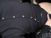 Quick sex in the car, with my girlfriend's mother! Thong and hot moans!