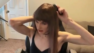 lengthy cock brown-haired hair Trans beauty Camshows Solo