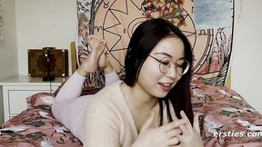 Happy Chinese Cutie Gets Off on Camera for Us