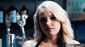 Petite teen loses virginity to a singer