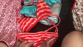 Her daughters cute bikinis used and cum on