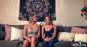 Blonde teen lesbians tasting each others fresh pussies