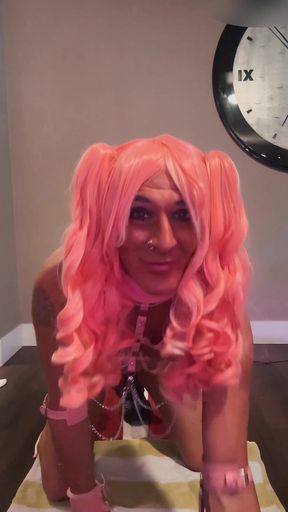 BDSM Leather Slave Short